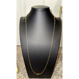 Necklace / Monet / Gold Tone / Ball and Chain / Vintage